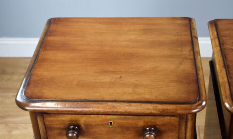 Antique Pair of Victorian Mahogany Bedside Chests