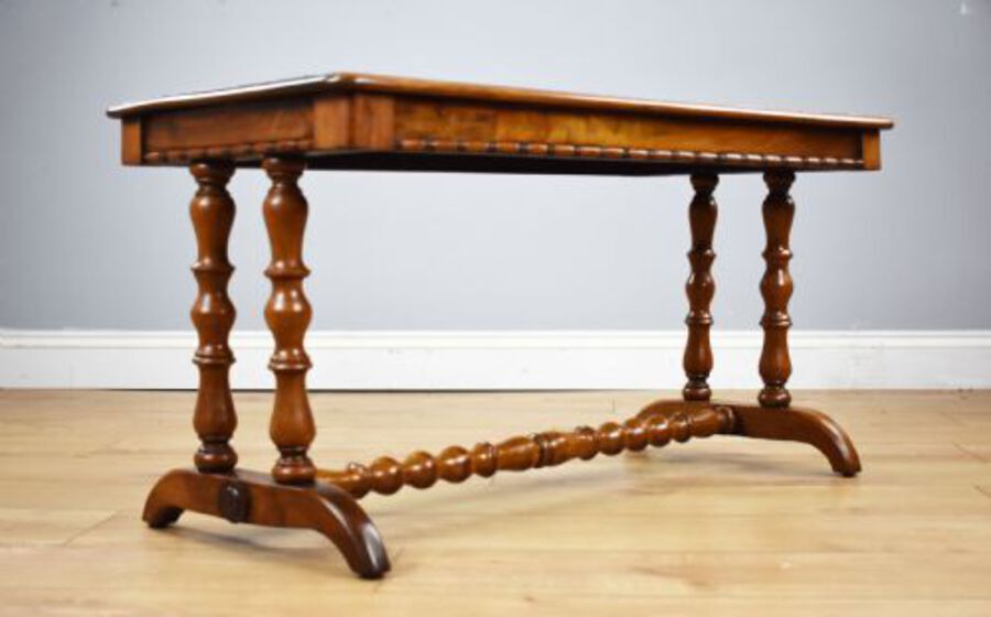 Antique Victorian Walnut and Parquetry Coffee Table