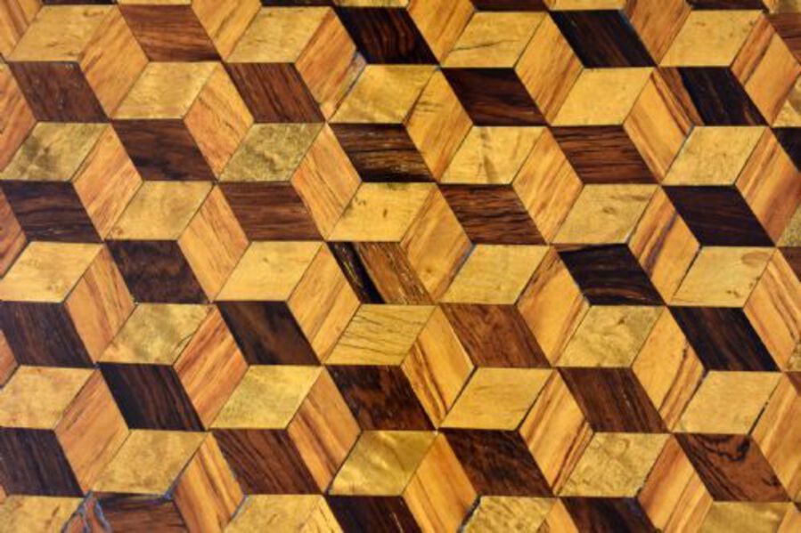 Antique Victorian Walnut and Parquetry Coffee Table