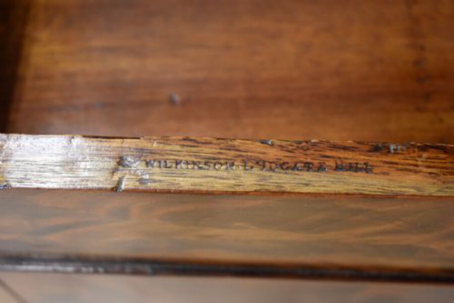 Antique Regency Flame Mahogany Davenport by Wilkinson