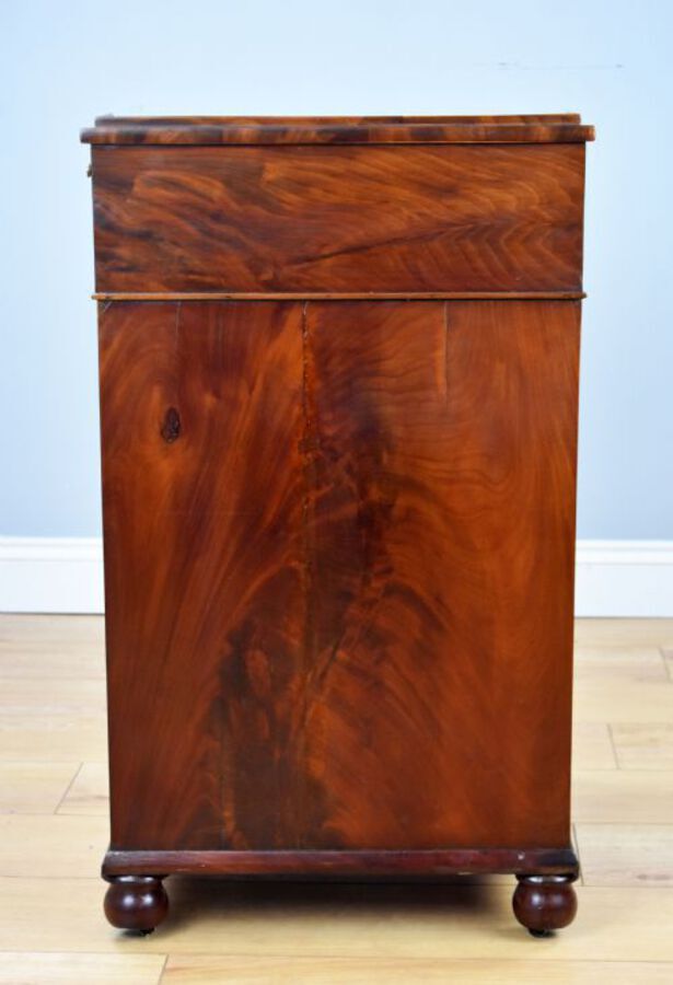 Antique Regency Flame Mahogany Davenport by Wilkinson