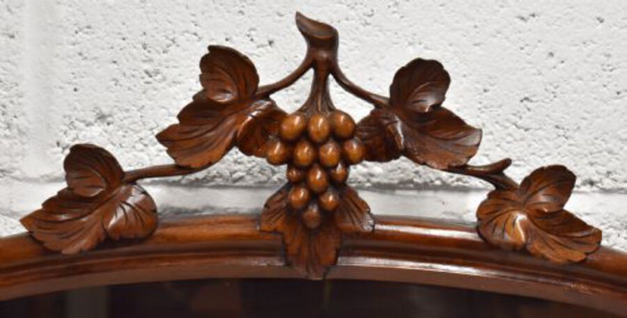 Antique Victorian Burr Walnut Serpentine Credenza