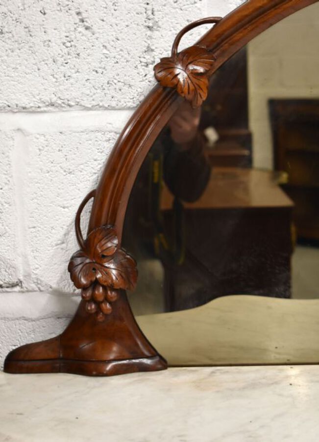 Antique Victorian Burr Walnut Serpentine Credenza