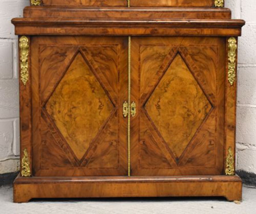 Antique Victorian Burr Walnut Bookcase
