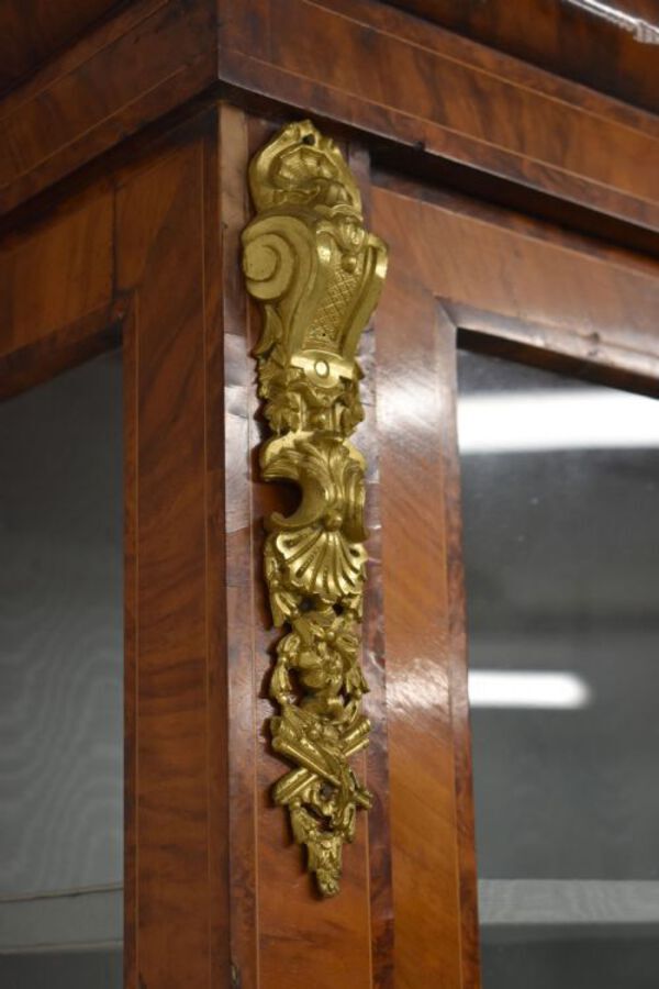 Antique Victorian Burr Walnut Bookcase
