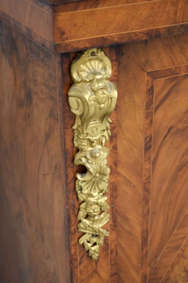 Antique Victorian Burr Walnut Bookcase