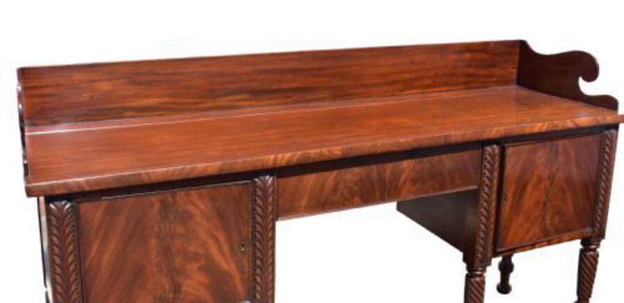 Antique Regency Flame Mahogany Sideboard