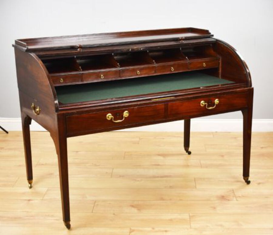 Georgian Mahogany Roll Top Desk