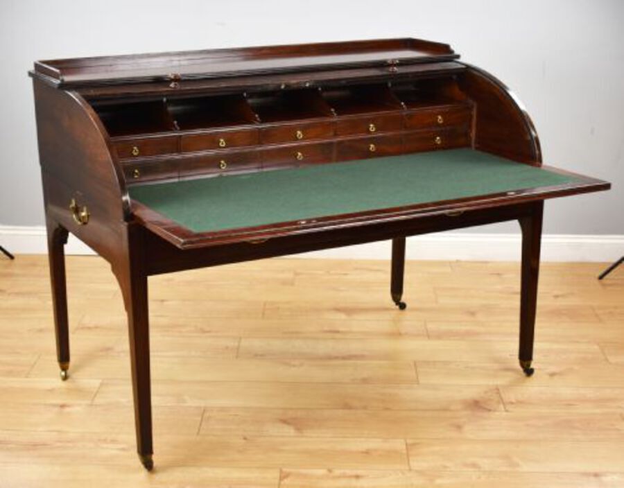 Antique Georgian Mahogany Roll Top Desk