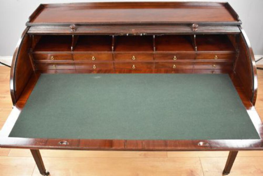 Antique Georgian Mahogany Roll Top Desk