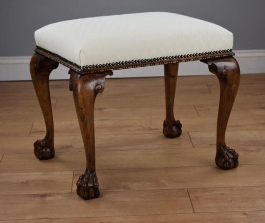 1930 Walnut claw and Ball Footstool