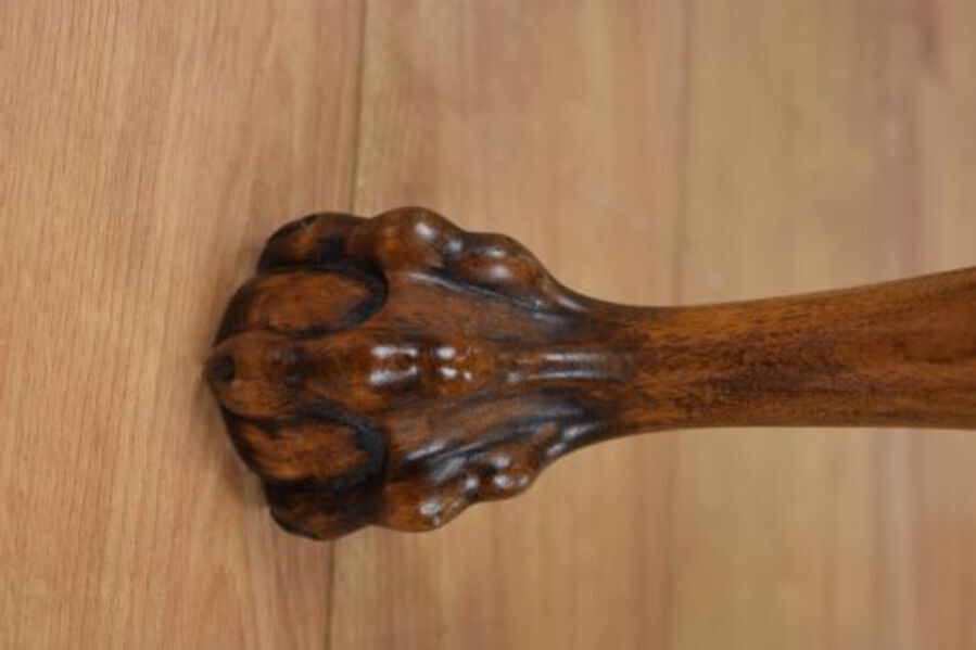 Antique 1930 Walnut claw and Ball Footstool