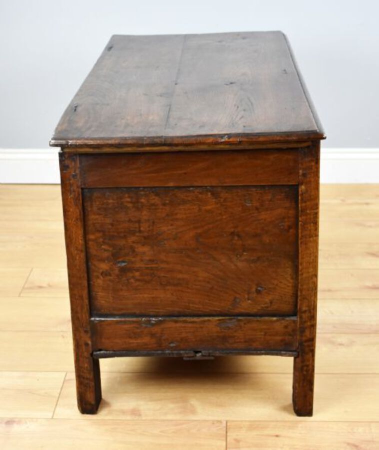 Antique Georgian Carved Oak Coffer