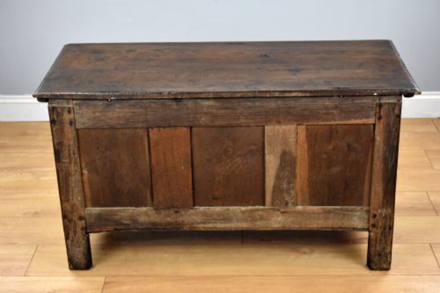 Antique Georgian Carved Oak Coffer