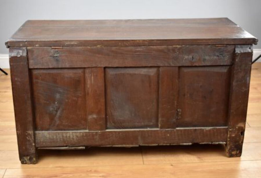 Antique Georgian Oak and Inlaid Coffer
