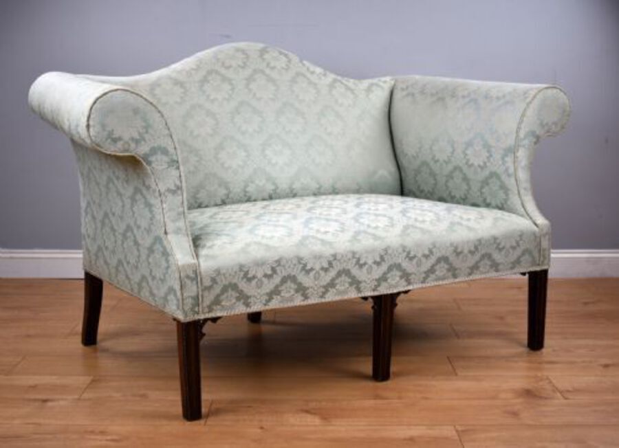George III Mahogany Chippendale Style Sofa