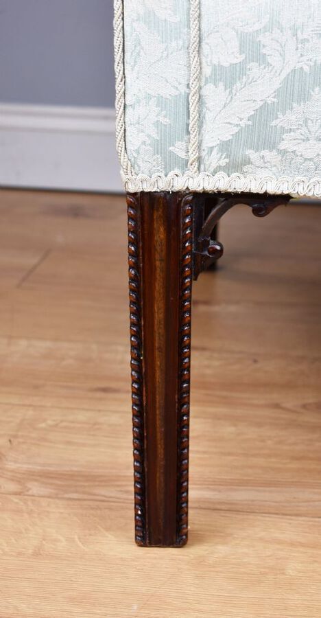 Antique George III Mahogany Chippendale Style Sofa