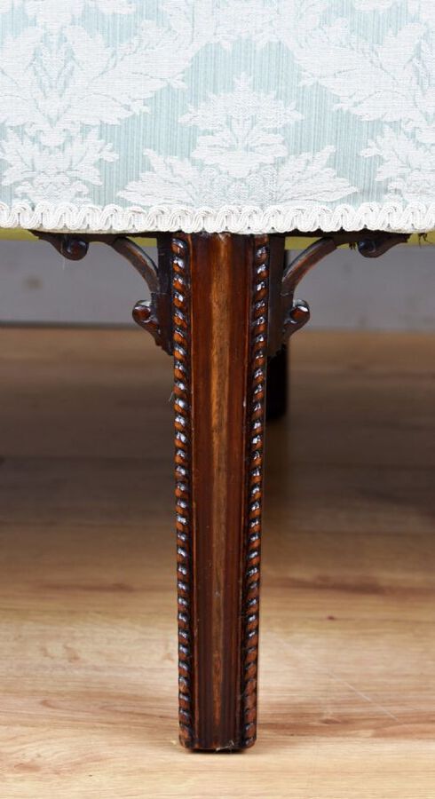 Antique George III Mahogany Chippendale Style Sofa