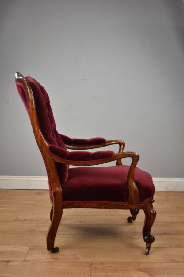 Antique Victorian Mahogany Armchair 