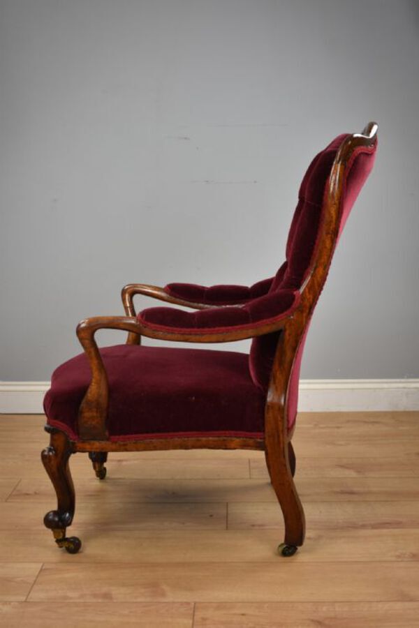 Antique Victorian Mahogany Armchair 