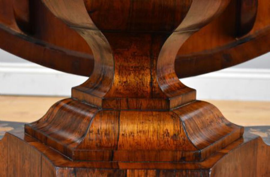 Antique Early Victorian Rosewood Marquetry Breakfast Table