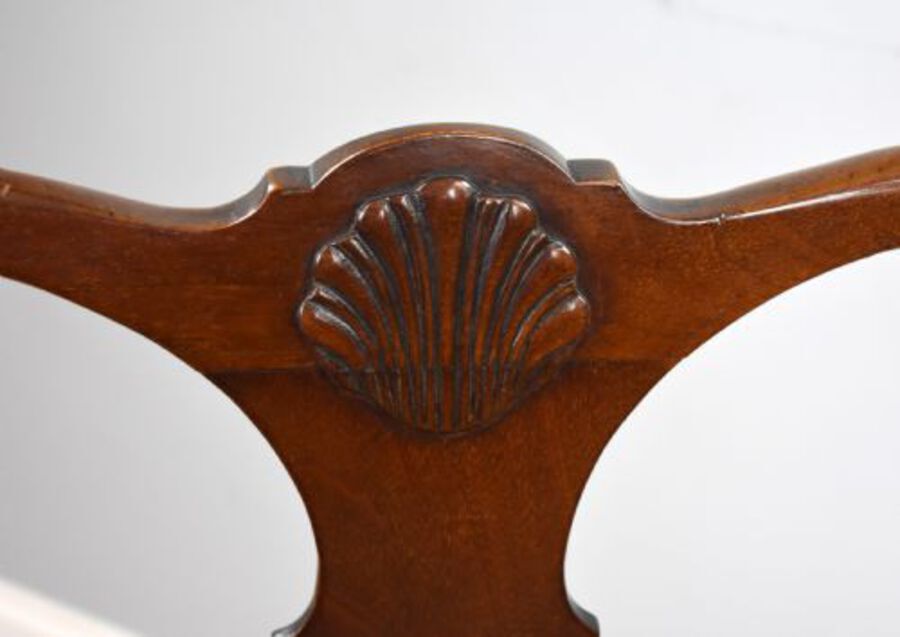 Antique Set of 8 Queen Anne Style Mahogany Dining Chairs