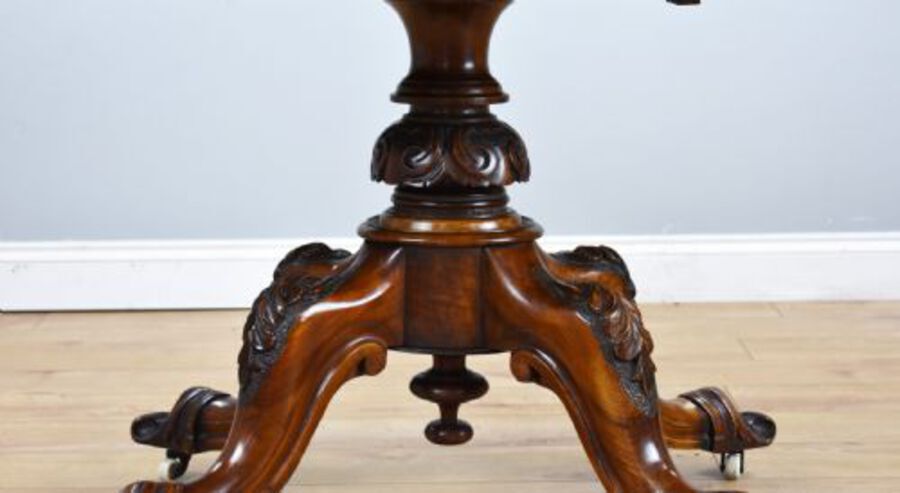 Antique Victorian Burr Walnut Breakfast Table