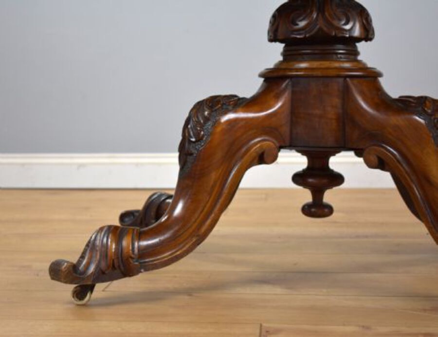 Antique Victorian Burr Walnut Breakfast Table