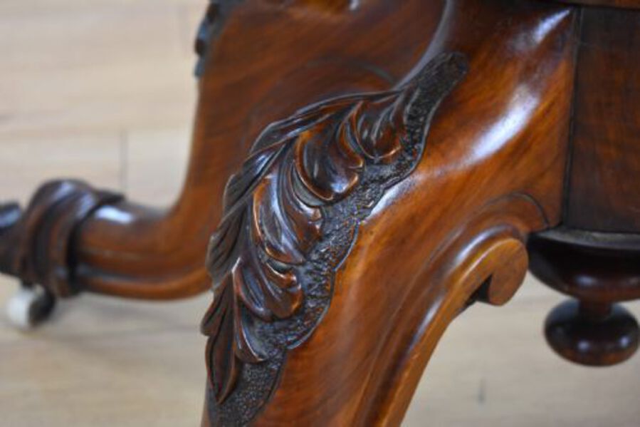 Antique Victorian Burr Walnut Breakfast Table