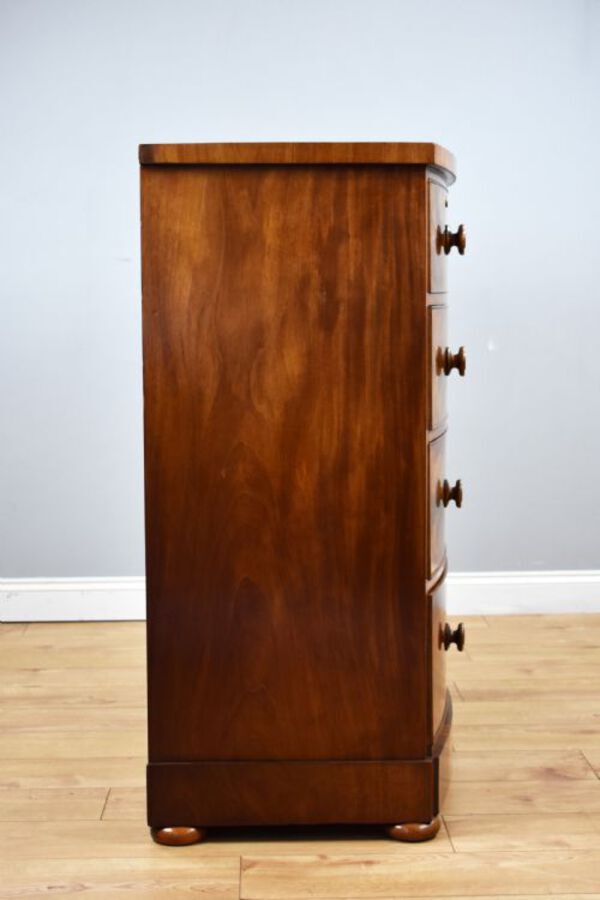 Antique Victorian Flame Mahogany Chest of Drawers