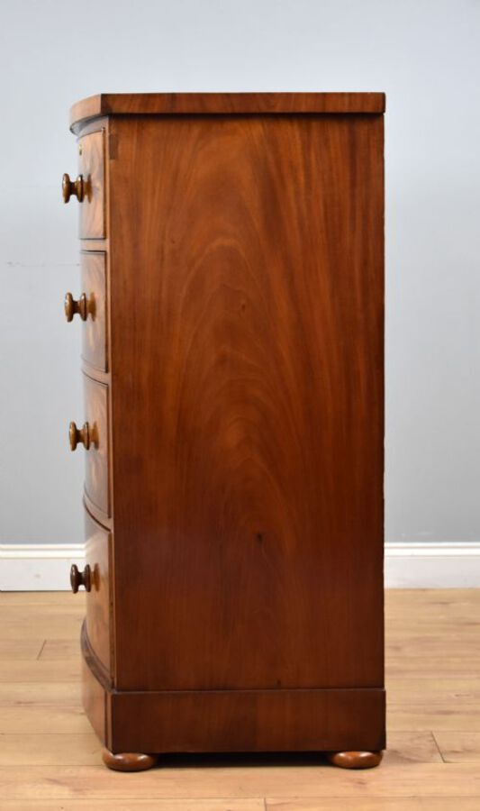 Antique Victorian Flame Mahogany Chest of Drawers