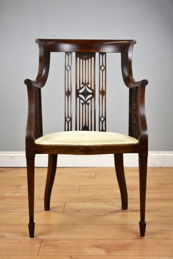 Antique Edwardian Mahogany Desk Chair