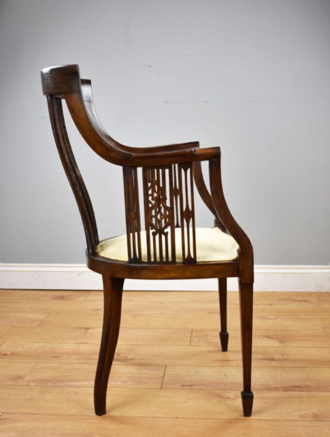 Antique Edwardian Mahogany Desk Chair