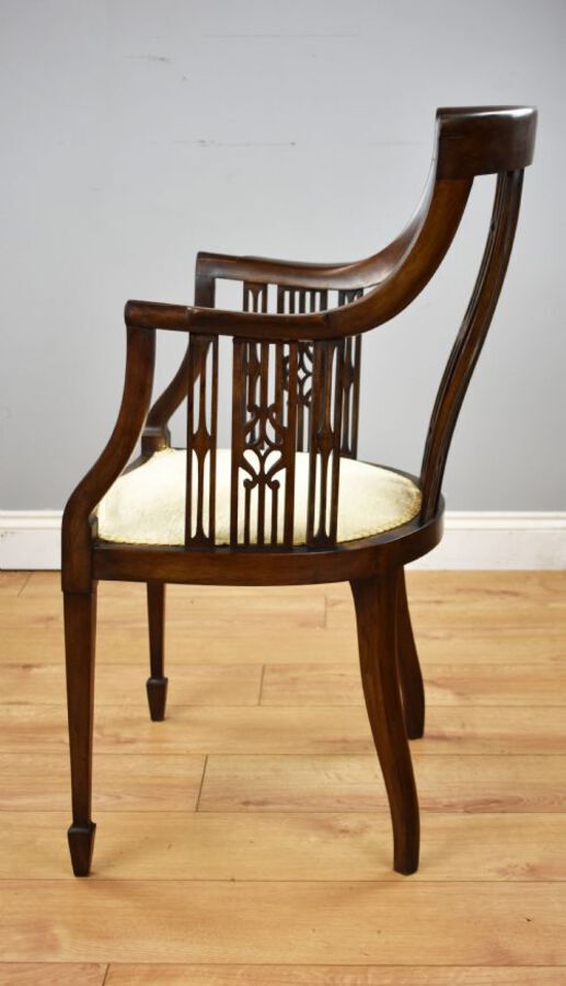 Antique Edwardian Mahogany Desk Chair