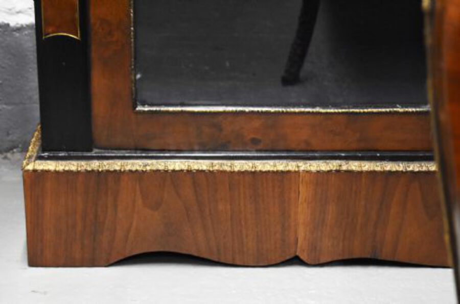 Antique Victorian Walnut and Ebonised Pier Cabinet