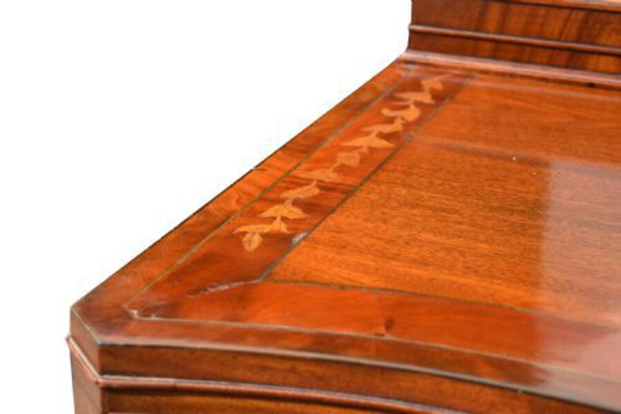 Antique 19th Century Mahogany Inlaid Serpentine Sideboard