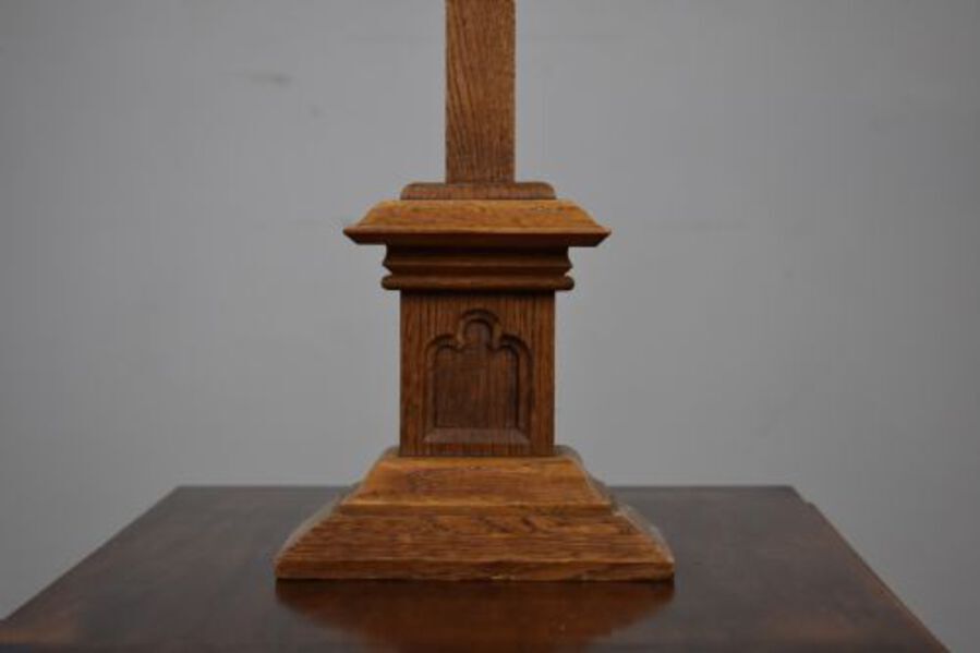 Antique Early 20th Century Carved Oak Crucifix