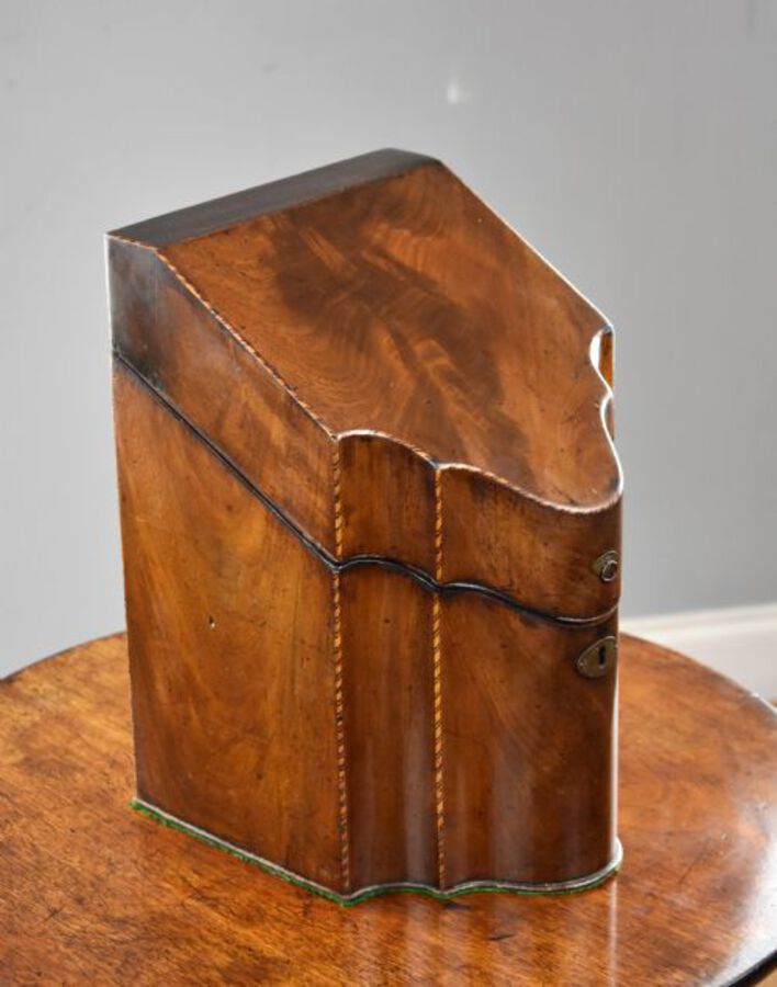 Antique George III Mahogany Knife Box / Stationery Box