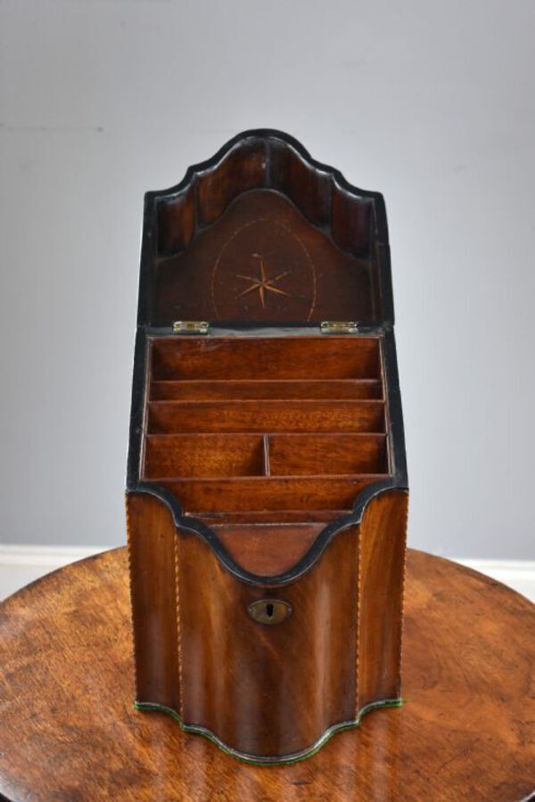 Antique George III Mahogany Knife Box / Stationery Box