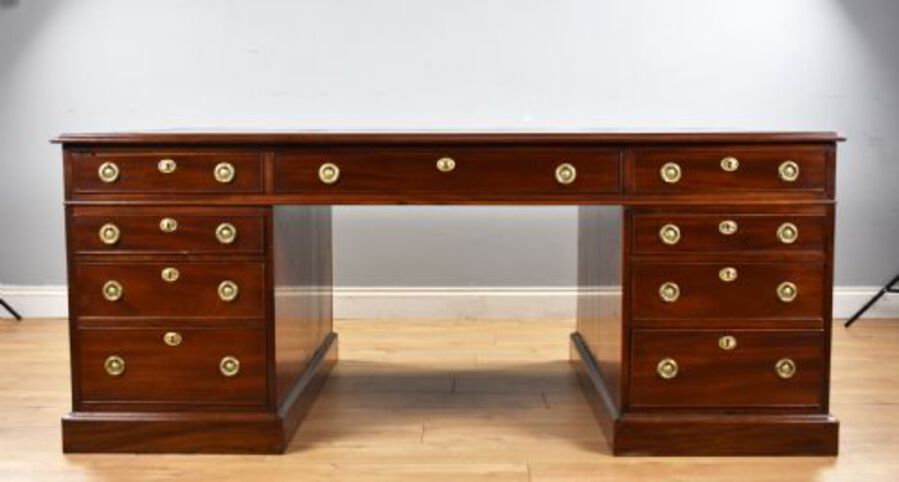Antique Victorian Mahogany Partners Desk