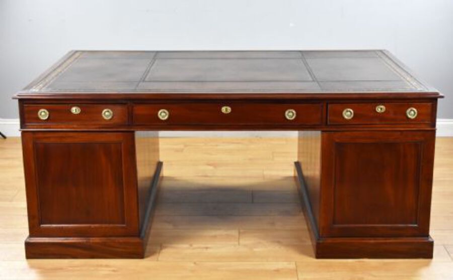 Antique Victorian Mahogany Partners Desk
