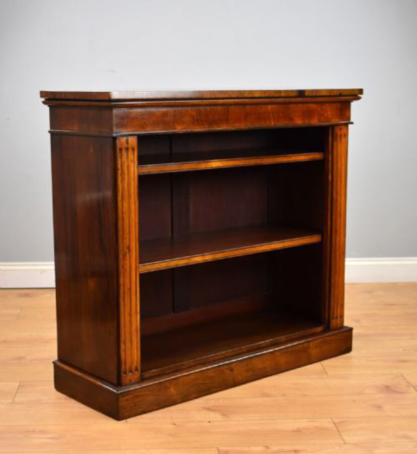 Antique Early Victorian Rosewood Open Bookcase