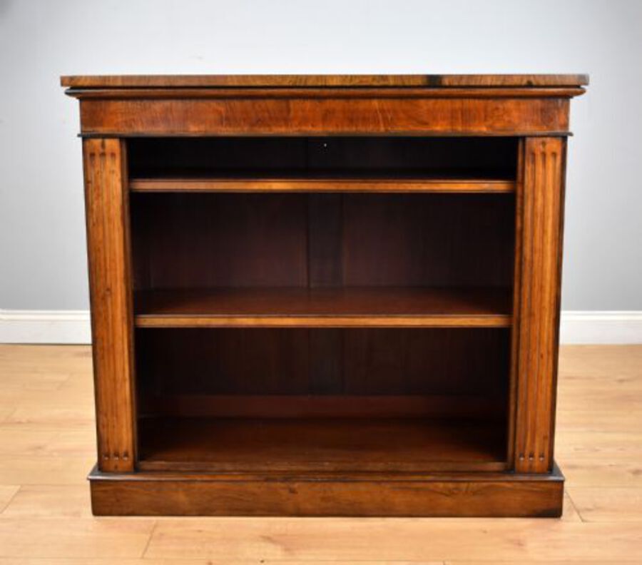 Antique Early Victorian Rosewood Open Bookcase