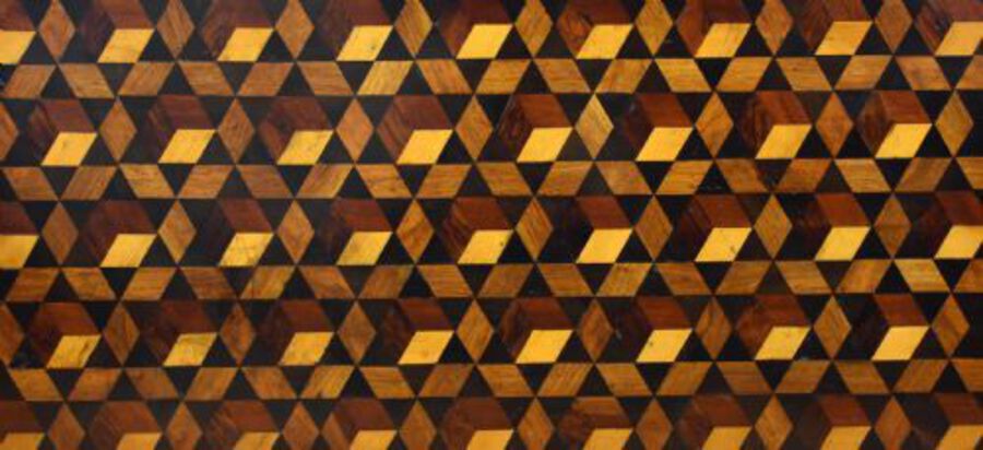 Antique Victorian Walnut and Parquetry Inlaid Coffee Table