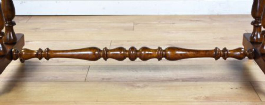 Antique Victorian Walnut and Parquetry Inlaid Coffee Table