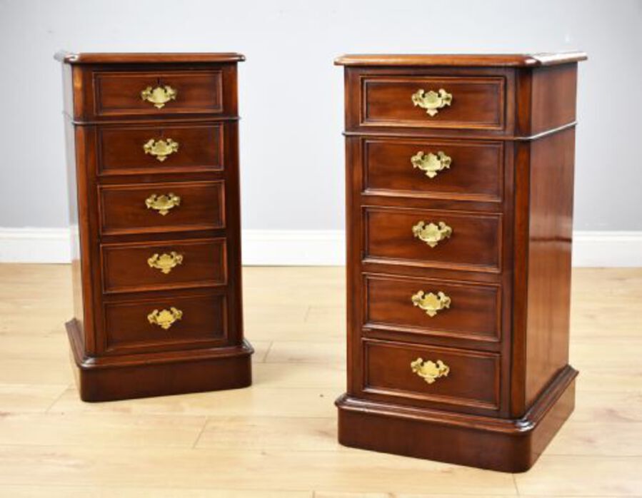 Pair of Victorian Mahogany Bedside Chests