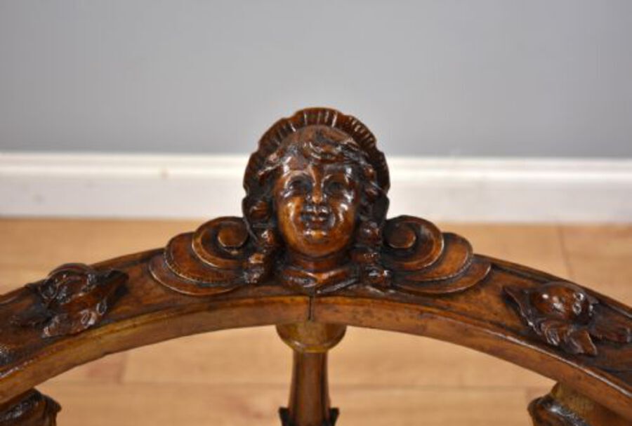 Antique Victorian Mahogany Carved Love Seat