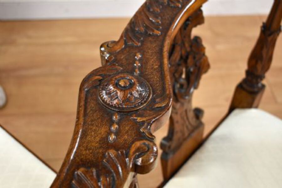 Antique Victorian Mahogany Carved Love Seat