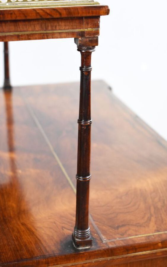 Antique Regency Rosewood and Brass Inlaid Chiffonier 