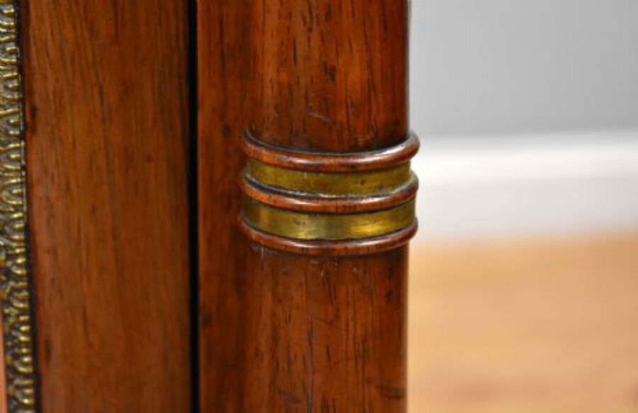 Antique Regency Rosewood and Brass Inlaid Chiffonier 
